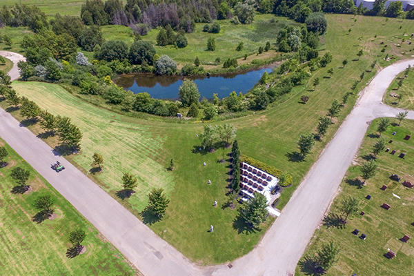 Urn Graves Aerial View