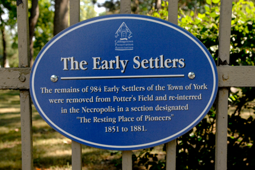 Early Settlers Plaque